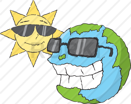sun, globe, planet earth, day, smiley, face, cartoon, solar, space, vector, astronomy, planetary