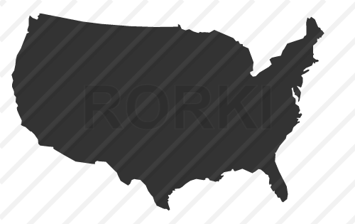 map, united, states, america, mainland, usa, cut out, cutout, shape, silhouette