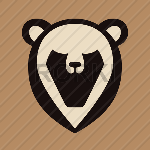 vector bear, animal, nature, brown, cartoon, character, mascot, illustration, logo, wild, predator, powerful, grizzly, ursine, mammal, hunting, strong, wilderness, wildlife