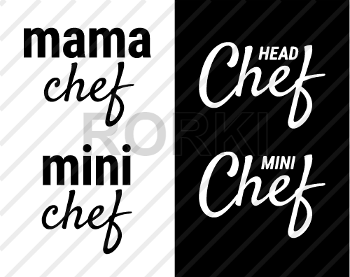 mama, chef, mini, apron, head, cooking