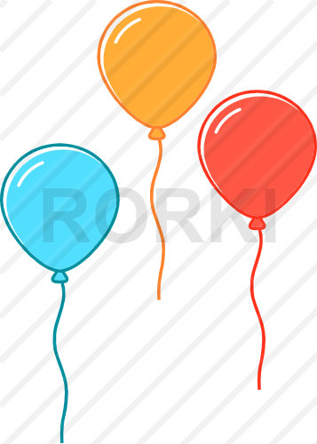 vector balloons, birthday, celebration, event, colors, party, birthday present